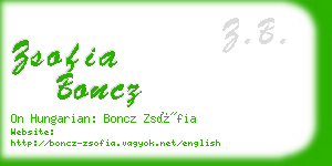 zsofia boncz business card